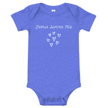 Load image into Gallery viewer, Jesus Loves Me Onesie with White Font