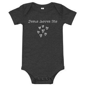 Jesus Loves Me Onesie with White Font